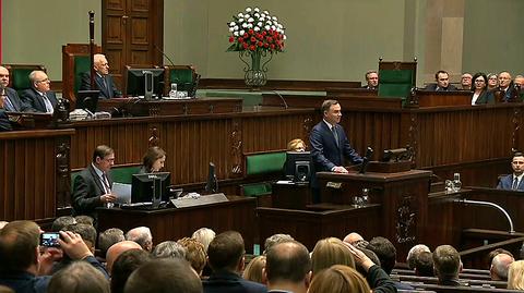 Prezydent Duda wygłosił przemówienie podczas otwarcia posiedzenia Sejmu