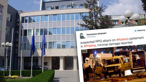 Atak na gmach parlamentu w Kosowie