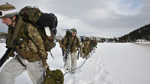 Brytyjscy i amerykańscy żołnierze na ćwiczeniach w Norwegii