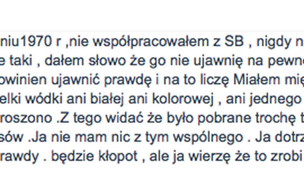Treść wpisu Lecha Wałęsy