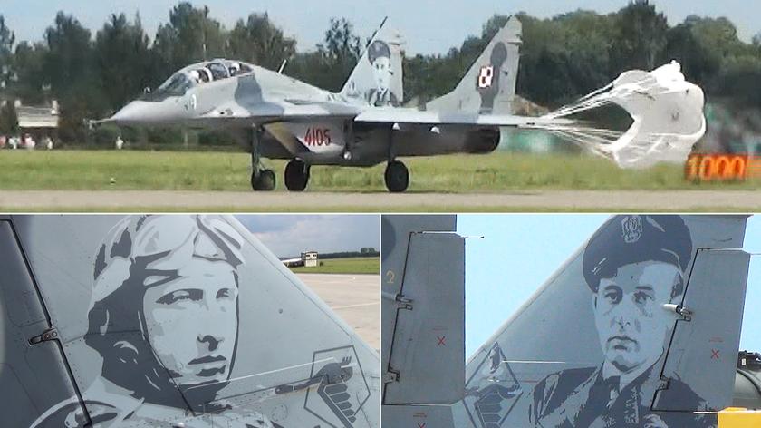 MiG z Malborka z podobizną gen. Skalskiego