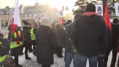 W Ozorkowie pikietowało kilkadziesiąt osób