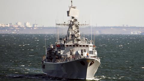 USS Carney u wybrzeży Hiszpanii