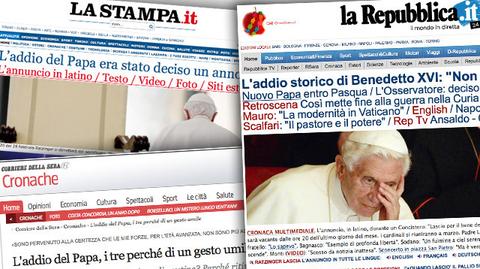 Włoska prasa o "rewolucyjnym akcie" Benedykta XVI