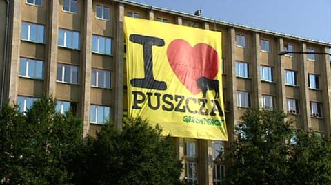 Protest ekologów z Greenpeace w Warszawie