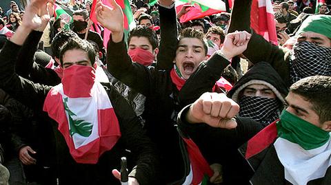 Demonstracja libańskich dzieci w Bejrucie
