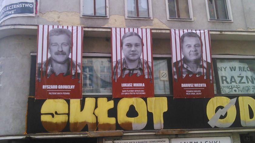 Anarchiści powiesili "Drwali Miasta Poznania"