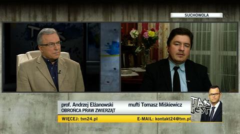 prof. Andrzej Elżanowski i mufi Tomasz Miśkiewicz w Tak Jest