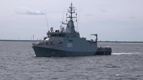 Pierwszy od lat polski niszczyciel min wypłynął na próby morskie