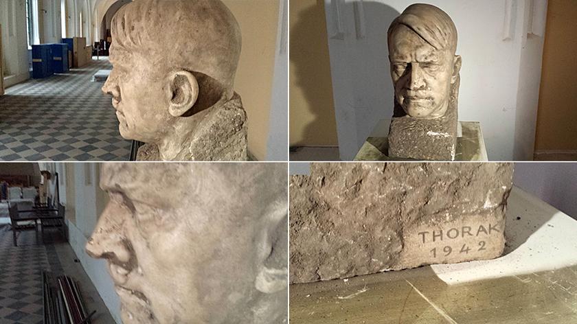 Rzeźba Hitlera była ukryta w ziemi w ogrodzie należącym do Muzeum Narodowego w Gdańsku