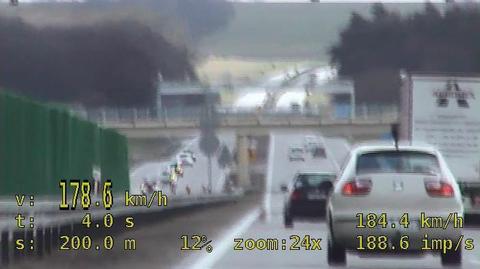 Pirat drogowy gnał 170 km/h po autostradzie A4