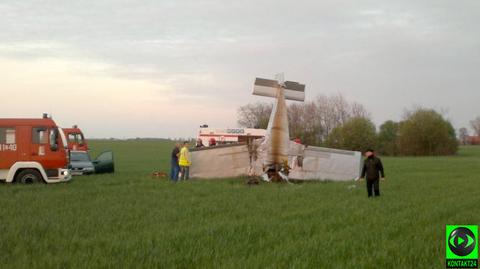 Wypadek awionetki w Wągrowcu 