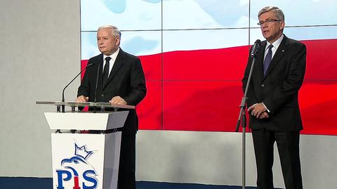 Kaczyński przedstawia ekipę na wybory. Karczewski, Brudziński