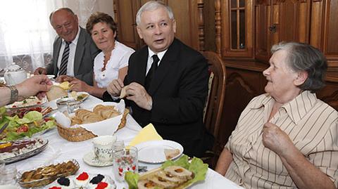 Jarosław Kaczyński odwiedził gospodarstwo swojej "ciotecznej babci" na Podlasiu