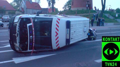 Wyapdek karetki w Giżycku