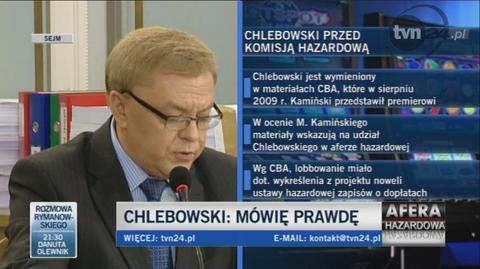 Chlebowski żałuje... przekazu z jego konferencji/TVN24