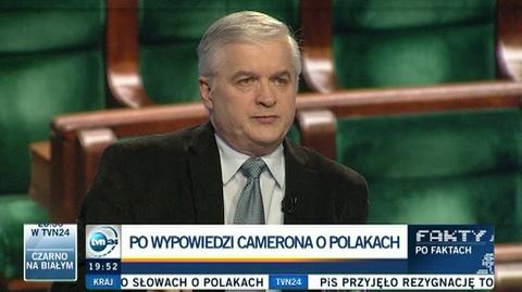 Cimoszewicz: Cameron jak korek