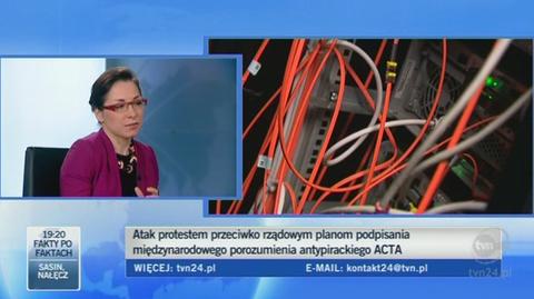 Czym grozi przyjęcie ACTA? (TVN24, 22 stycznia)