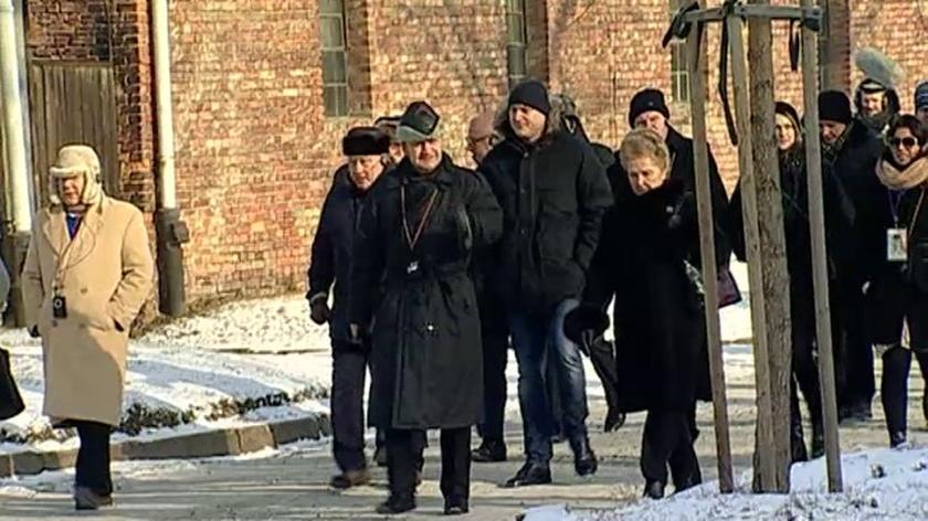 Delegacja ponad 20 Żydów ocalonych z Zagłady przyjechała do Auschwitz