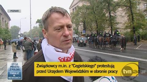 - Demonstracje mają to do siebie, że nieraz wymykają się spod kontroli – mówi Marek Tyliński, wiceprzewodniczący zakładowej „Solidarności”