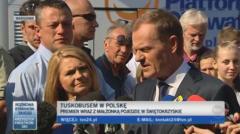 Dlaczego Tusk z żoną jedzie w Świętkorzyskie (TVN24)