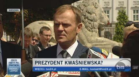 Donald Tusk broni swojego rzecznika/TVN24
