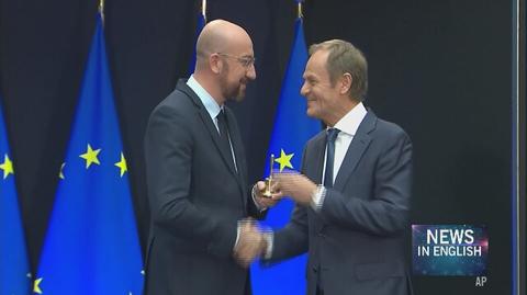 Donald Tusk hands EU Council Presidency to Charles Michel