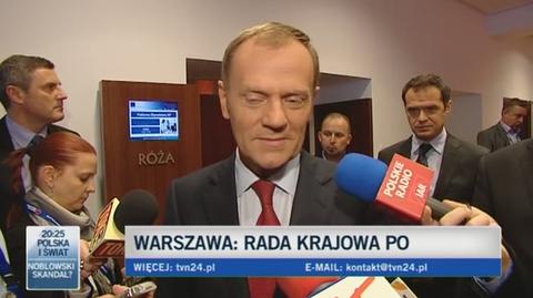 Donald Tusk i Jarosław Kaczyński o Noblu dla Obamy (TVN24)