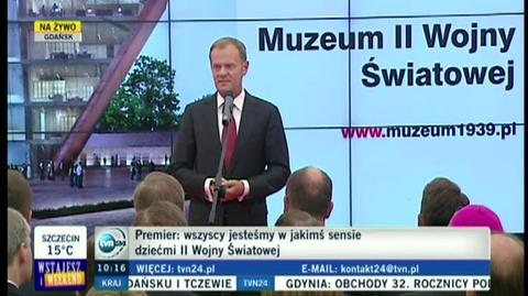 Donald Tusk inauguruje budowę Muzeum II Wojny Światowej w Gdańsku