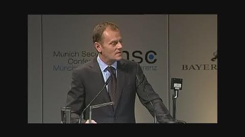 Donald Tusk na konferencji w Monachium