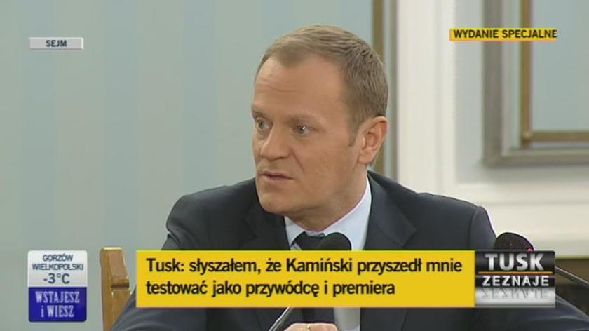 Donald Tusk o Mariuszu Kamińskim: Moje zaufanie było od początku bardzo ograniczone