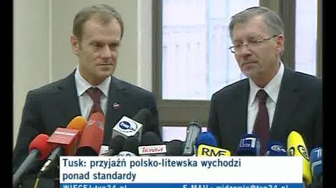 Donald Tusk o rozmowach z Wilnie