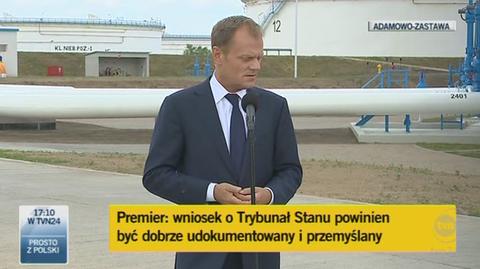 Donald Tusk o wniosku Ryszarda Kalisza (TVN24)