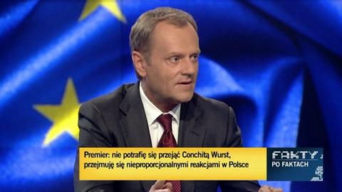 Donald Tusk o zwycięstwie Conchity Wurst w konkursie eurowizji