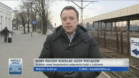 Dworzec w Łodzi po zmianie rozkładu jazdy (TVN24)