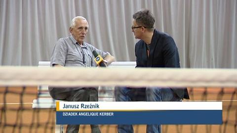 Dziadek Kerber o szansach swojej wnuczki w meczu z Radwańską