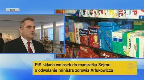Eugeniusz Grzeszczak o tym, że PSL nie poprze wniosku PiS (TVN24)