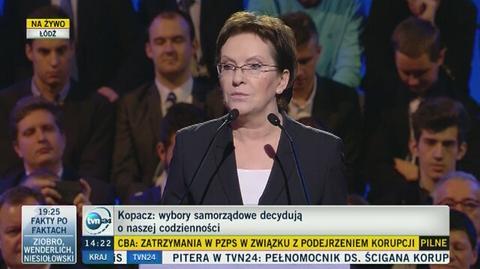 Ewa Kopacz zachęca do głosowania na Gronkiewicz-Waltz i Zdanowską, 2014