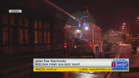 Ewa Stachurska, rzeczniczka Sun Reef Yacht o pożarze (TVN24)