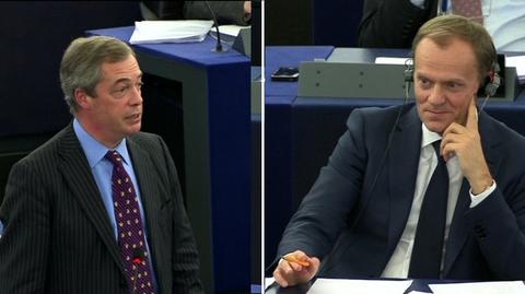 Farage kpi: Tusk to najnowszy polski imigrant,  pensję 300 tys. euro wygrał na loterii