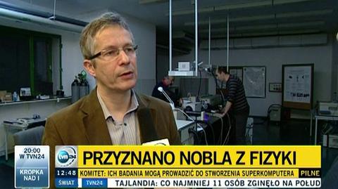 Fizyk prof. Antoni Wójcik o zasługach tegorocznych noblistów