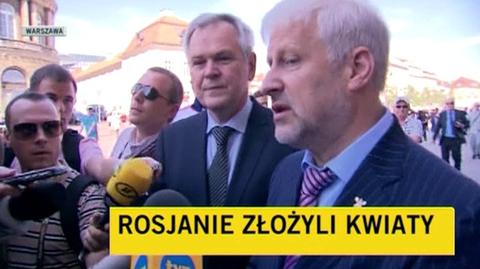 Fursenko o złożeniu kwiatów