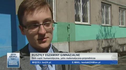 Gimnazjaliści: Polski łatwiejszy od historii i WOS-u. (TVN24)