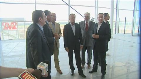 Gospodarska wizyta na budowie nowego terminala lotniczego (TVN24)
