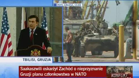 Gruziński prezydent w mocnych słowach skrytykował Zachód (TVN24)