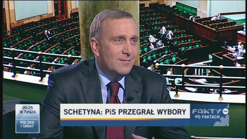 Grzegorz Schetyna o wynikach wyborów (TVN24)