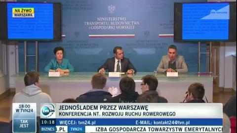 Hanna Gronkiewicz-Waltz i Sławomir Nowak na konferencji prasowej
