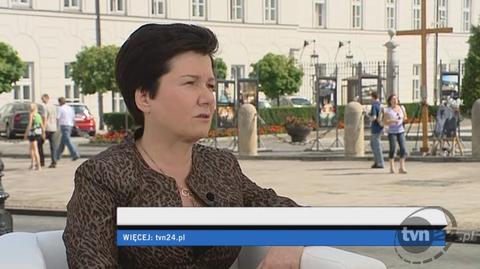 Hanna Gronkiewicz-Waltz o spełnianiu wyborczych obietnic (TVN24)