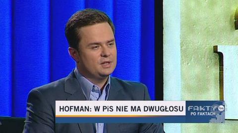 Hofman o konflikcie Poręba - Ziobro (TVN24)