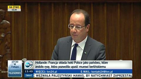 Hollande deklaruje solidarność z Polską